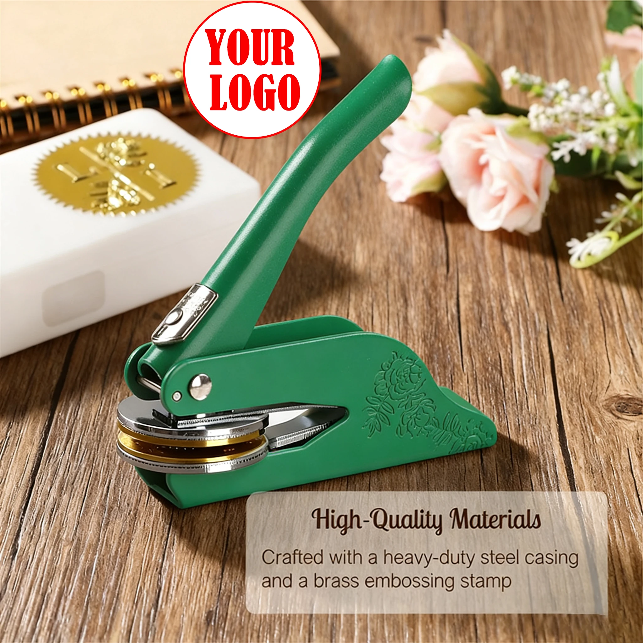 

Custom Book Embosser Stamp / Clip Personalized Address Text Logo Design Embossing Tool for Diy Wedding Office Envelope Decor