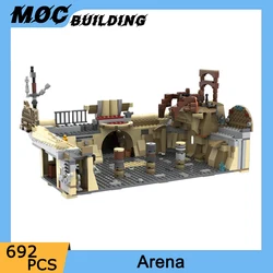 MOC Star Movie Series Scene Arena Model Building Blocks Street View Architecture DIY Assembly Bricks Toy Collection Holiday Gift