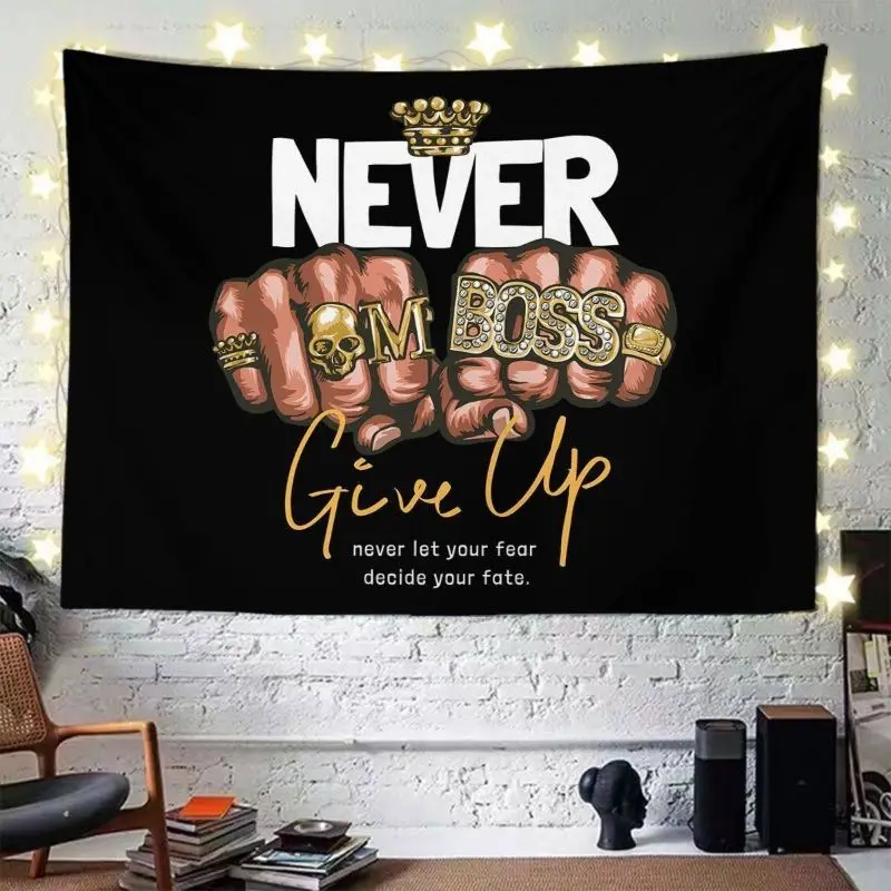 VIKAMA Forever Rock Hands Holding Cash Decorative Wall Tapestry Home Art Room Decor Bedroom Dorm Music Band Cool Soft Durable