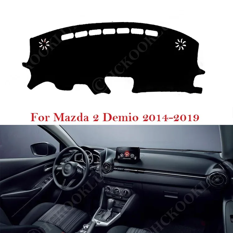 

Для Mazda 2 Mazda2 Demio 2014 ~ 2019 чехол на приборную панель автомобиля, избегайте света, накладка на приборную платформу, коврик, аксессуары для ковров