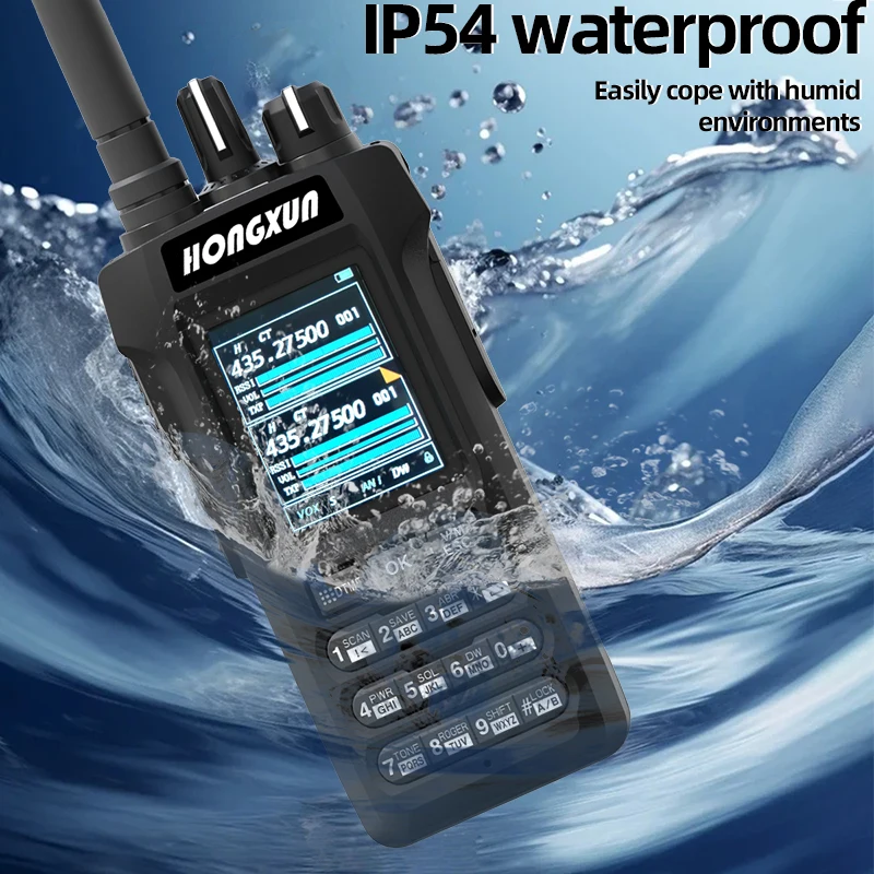 Dual Band Portable Ultra-Thin Rugd Walkie-Talkie 15km Operating Ran with Noise Reduction Warranty HX-R8