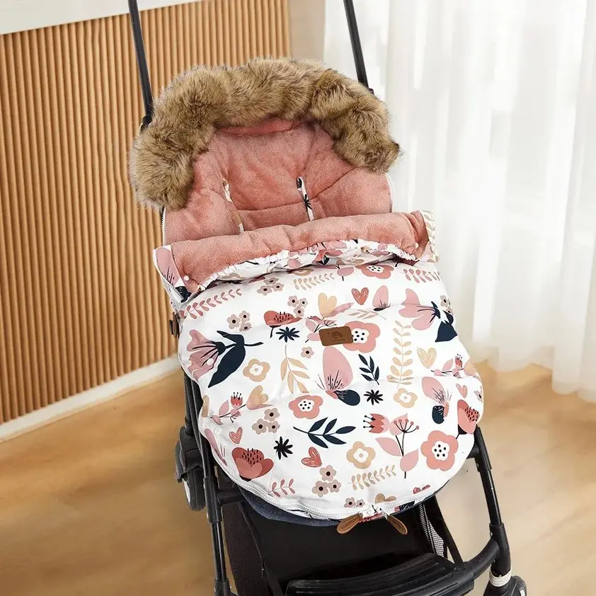 0-24 Monate Kinderwagen Sack Winter warm dicker Umschlag für Entladung Kinderwagen Fußsack Universal Kinderwagen Abdeckung Zubehör