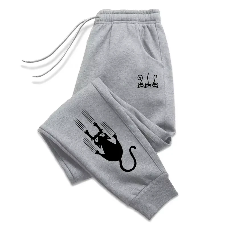 Trousers Versatile Women Sweatpants Cute Cat Print Pants Gym Sports Casual Tracksuit Trousers Jogging Woman Pants Hot Sales 2026