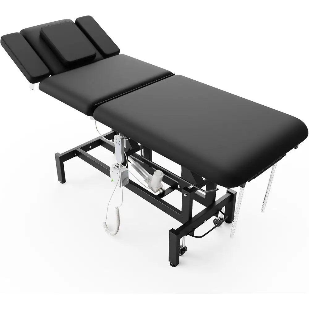 

Electric Massage Table with Hydraulic Adjustments for Treatments, Physical Therapy, and Spa Services - Black