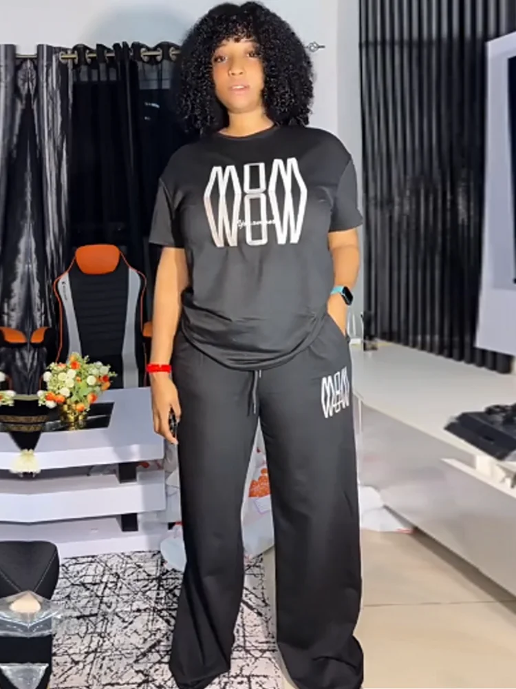 

Женские комплекты из двух предметов Dashiki, Новое поступление в африканском стиле, весна-лето, одинаковые комплекты из двух предметов, топы и брюки, костюмы, одежда