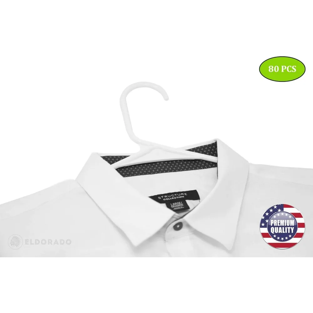 شماعات بلاستيكية لملابس البالغين - مثالية للاستخدام اليومي، مناسبة للقمصان والبلوزات والقمصان والفساتين