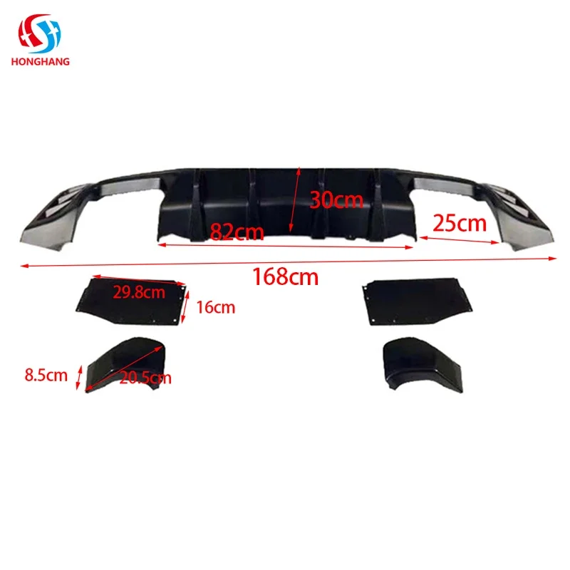 Honghang Auto Accessories Rear Bumper Lips Diffuser  For Chevrolet Camaro Zl1 SS 2015 2016 2017 2018 2019 2021 2022