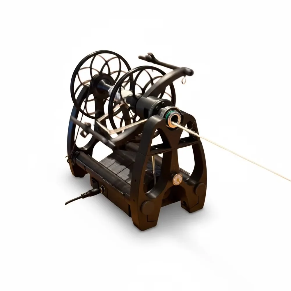 Electric Mini Spinning Wheel Adjustable Speed DIY Household Textile Machine for Dog Hair Wool No Installation Needed