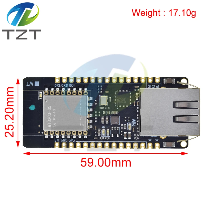 Imagem -02 - Tzt Esp32-c3 Enlightenment Display Module Wi-fi Bluetooth Ethernet Internet of Things Gateway Atualizado Wt32-eth01 Evo em 1