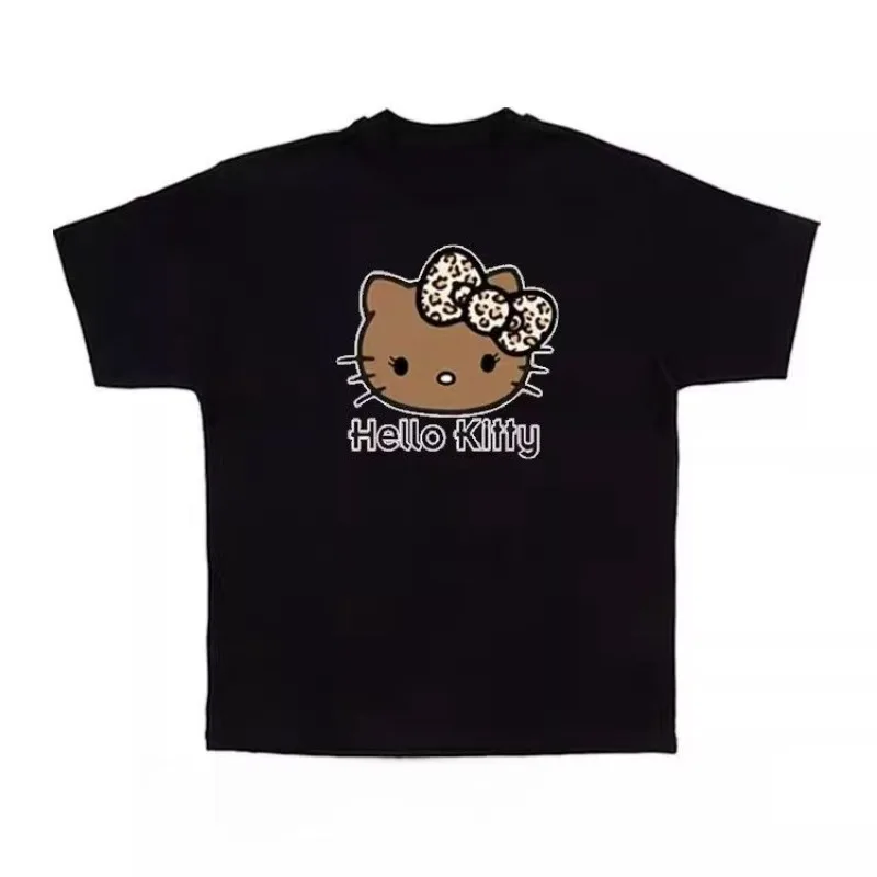 

Miniso Sanrio Hello Kitty Cartoon Print T-shirt for Women Men Round Neck Short-sleeve Fashionable Comfortable Hot-selling Tops
