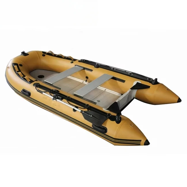 Nadmuchiwana łódź wiosłowa o długości 12,5 stopy i długości 380 cm z silnikiem zaburtowym na sprzedaż