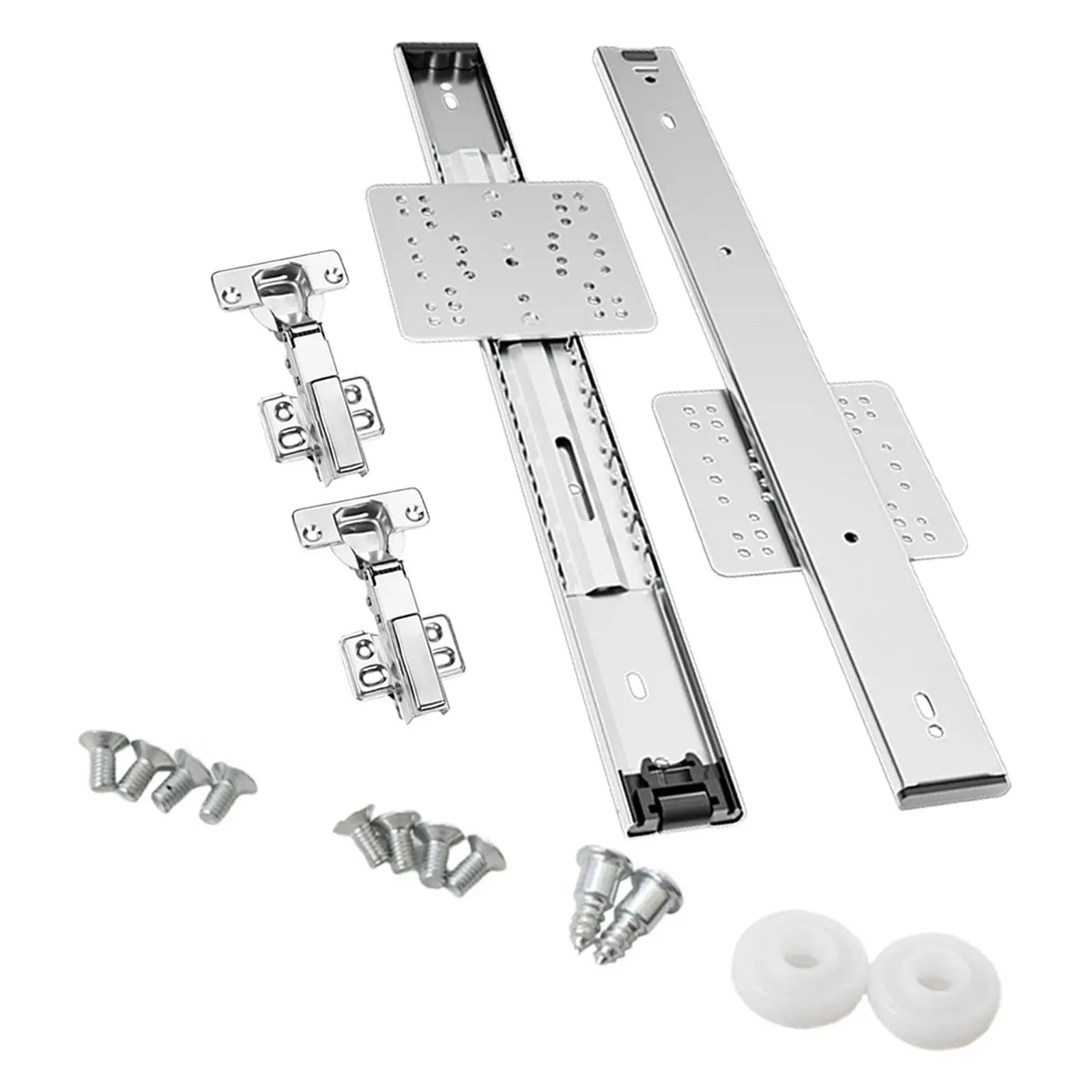 Escondido flip up armários porta slide trilhos sliders portas de bolso porta deslizante kit de ferragem para armários casa estante do agregado familiar
