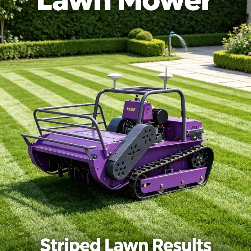 Customized Remote Control Lawn Mower GPS Weed removal between orchard rows, tracked chassis for slope operation