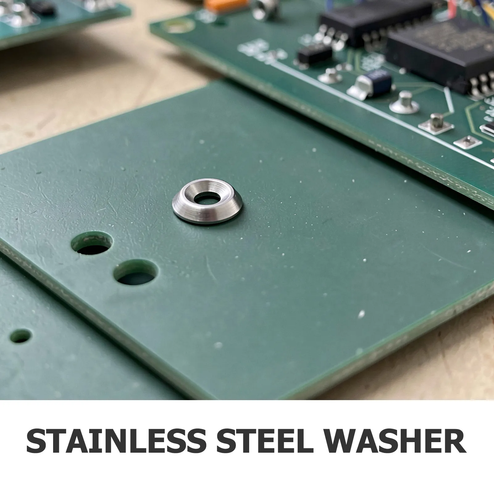 200Pcs Stainless Stainless Steel Countersunk Flush Washers Marine Finish Cup Washers for Screws Electronics Silver