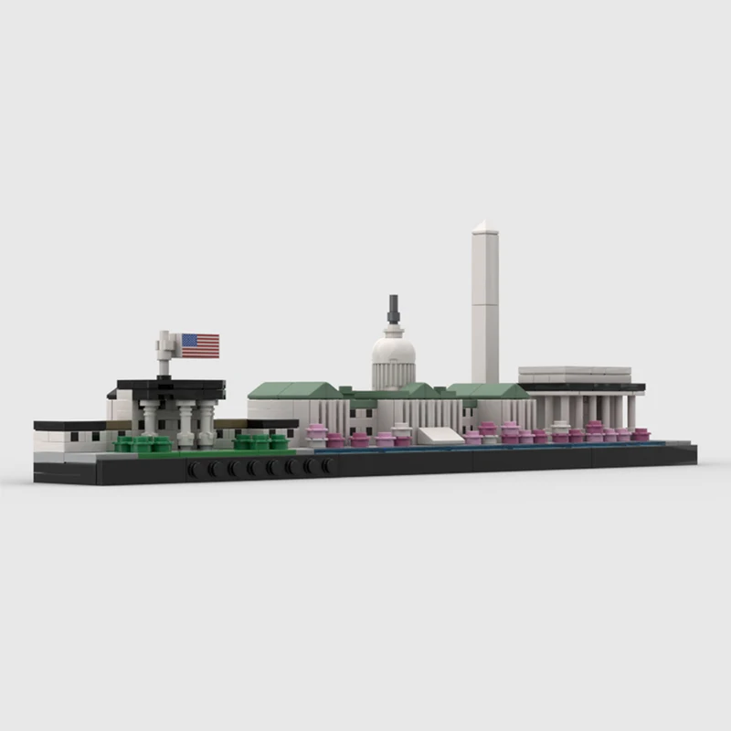 Washington cidade arquitetura skyline blocos de construção modelo famoso vista rua tecnologia tijolos montagem brinquedos presentes das crianças