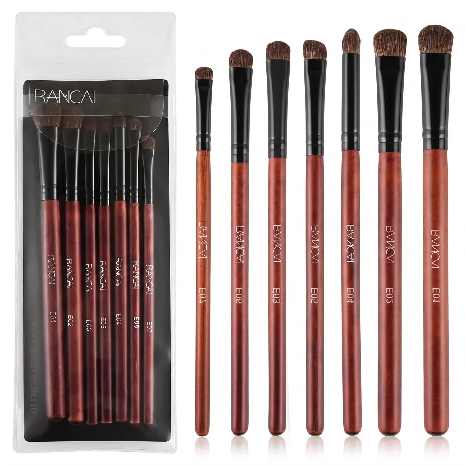 7-teiliges professionelles Lidschatten-Pinselset |   Reines Pferdehaar für eine makellose Smokey-Eye-Anwendung, professionelle Make-up-Tools