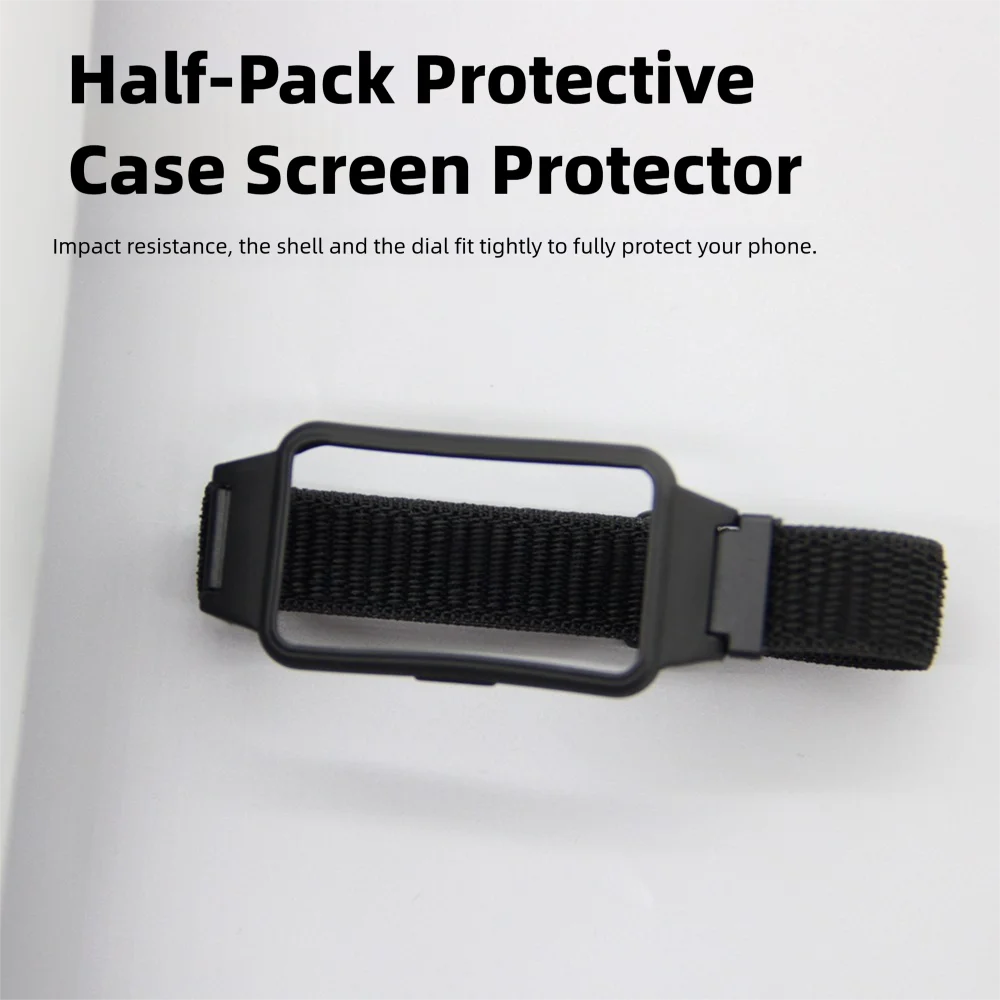 Nylon Watch Strap with Protective Case For Huawei Band 6/6Pro/7 Honor Band 6/7 Quick Release Washable Sport Smart Watch Band