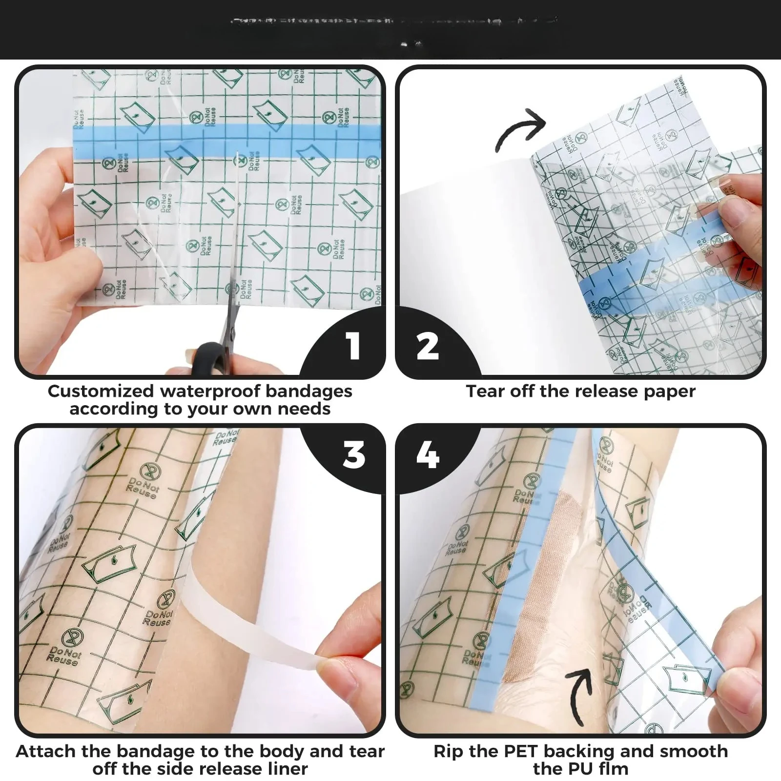 

Wholesale 5m Waterproof Protective Tattoo Healing Film For Aftercare Bandage Transparent Skin Repair Wrap Roll