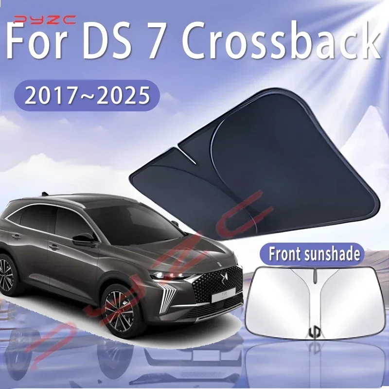 Car Sun Visor For DS 7 Crossback 2017~2025 2020 2023 Front Windshield Sunshade Heat Insulation Summer Cooling Auto Accessories