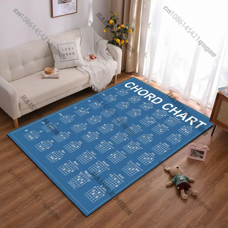 Guitar chord chartcarpet Yoga living room room decor children's crawling mat doormat area rug games floor mat