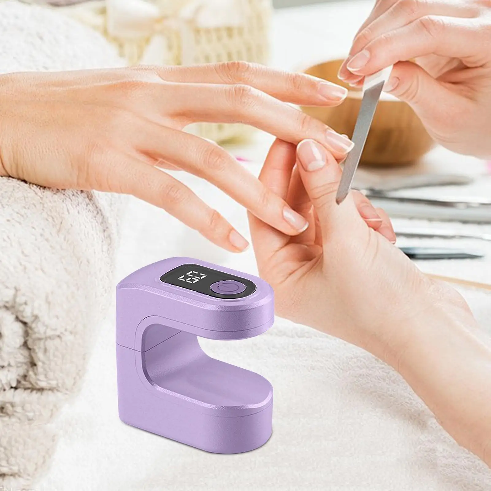 

Mini Nail Lamp Fingernail Curing Dryer USB Charging Nail Curing Light With 2 Timing Modes For Manicure Pedicure Studio Salon
