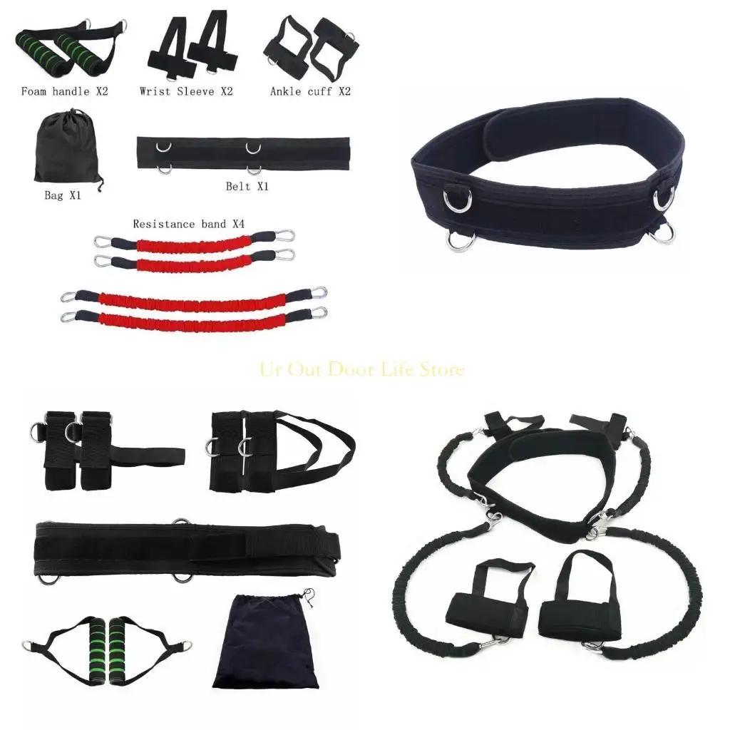 77UF Fitness Training Yoga Loop Band Pull Rope Resistance Belt Workout Elastic Workout with Strength Test Video