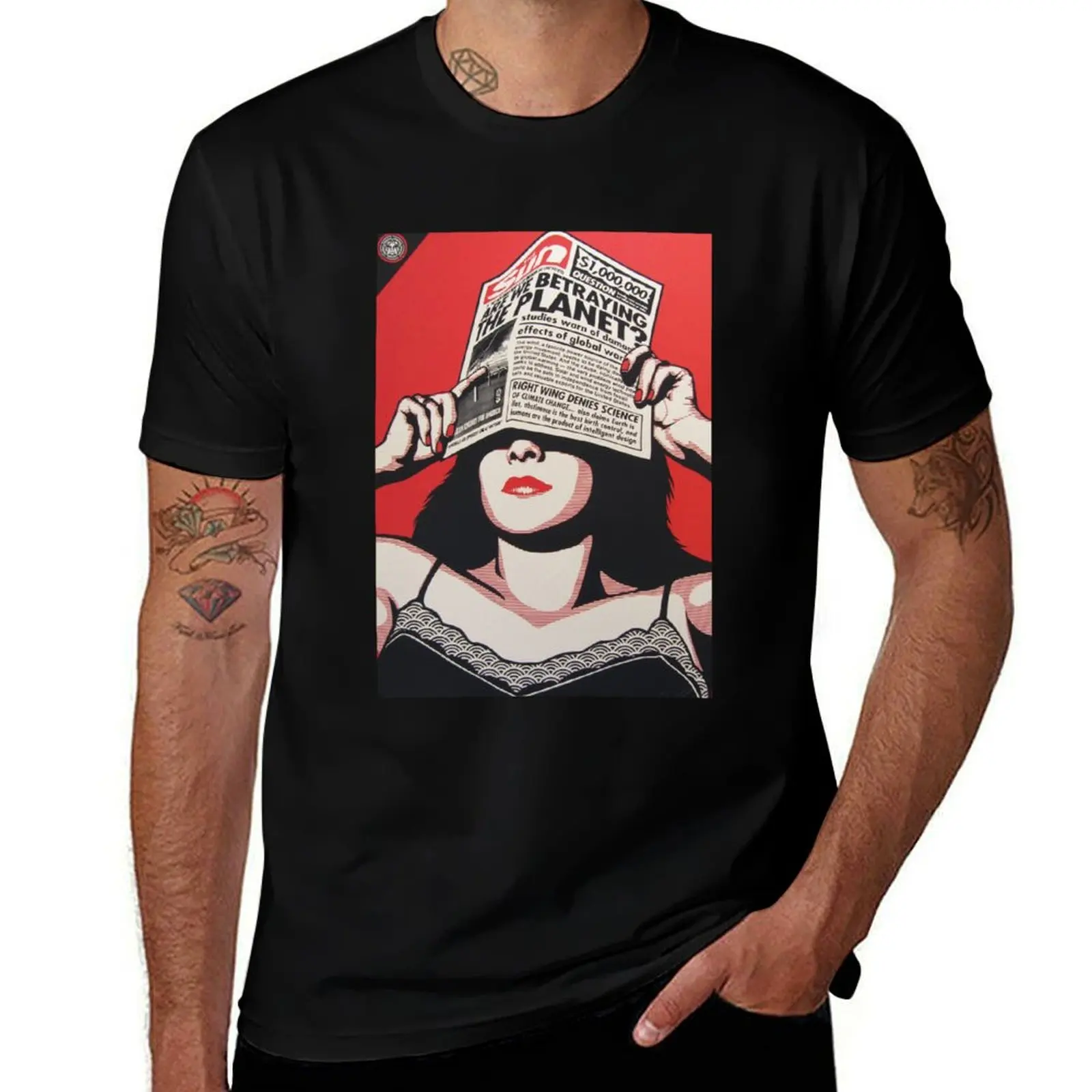 Art by Shepard Fairey, Shepard Fairey Art urbain T-Shirt Fashion Graphic Tee for Men