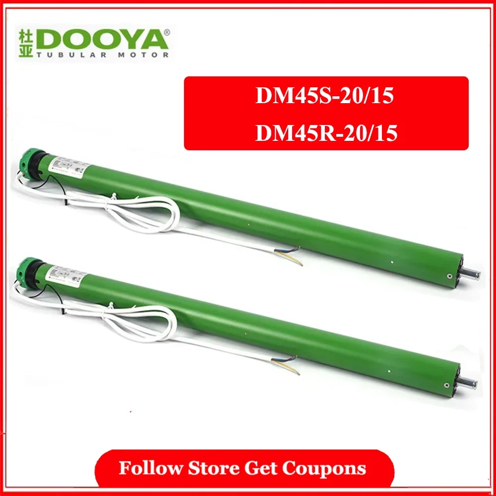 Dooya Original Smart Electric Rolling Tubular Motor DM45R/DM45S 20/15 RF433MHz 3-Wire 4-Wire for Rolling Blinds Home Improvement