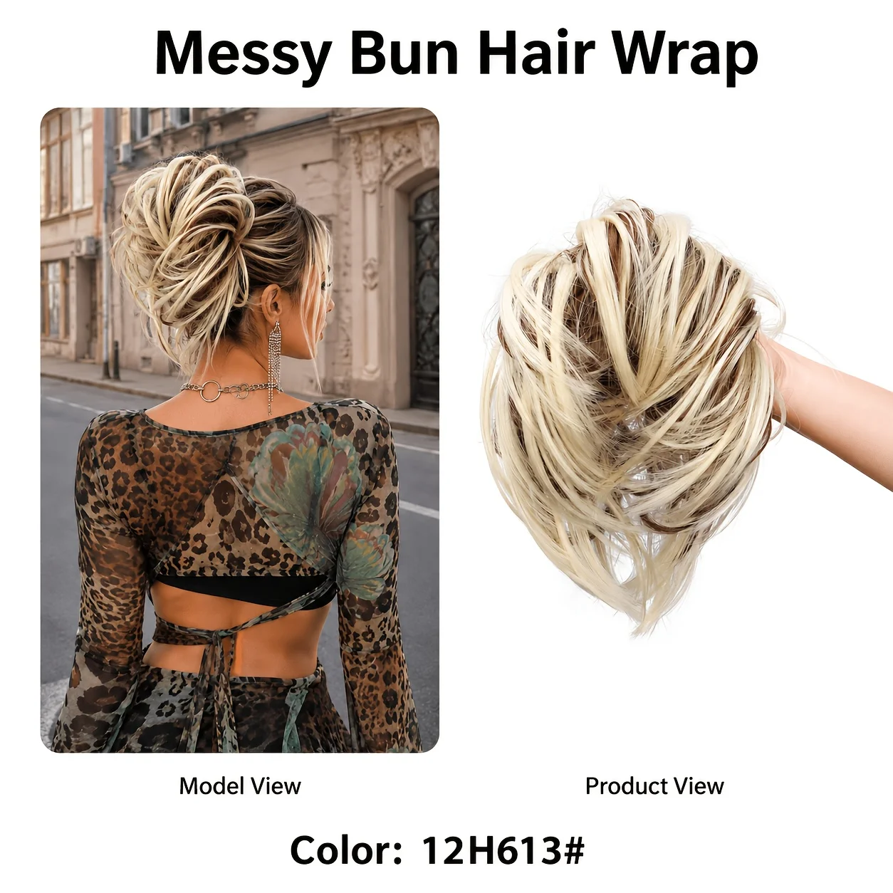 Women’s Synthetic Messy Bun Hairpiece–Fluffy Curly Hair Bun with Elastic Rubber Band,Perfect for Daily Wear& Special Events