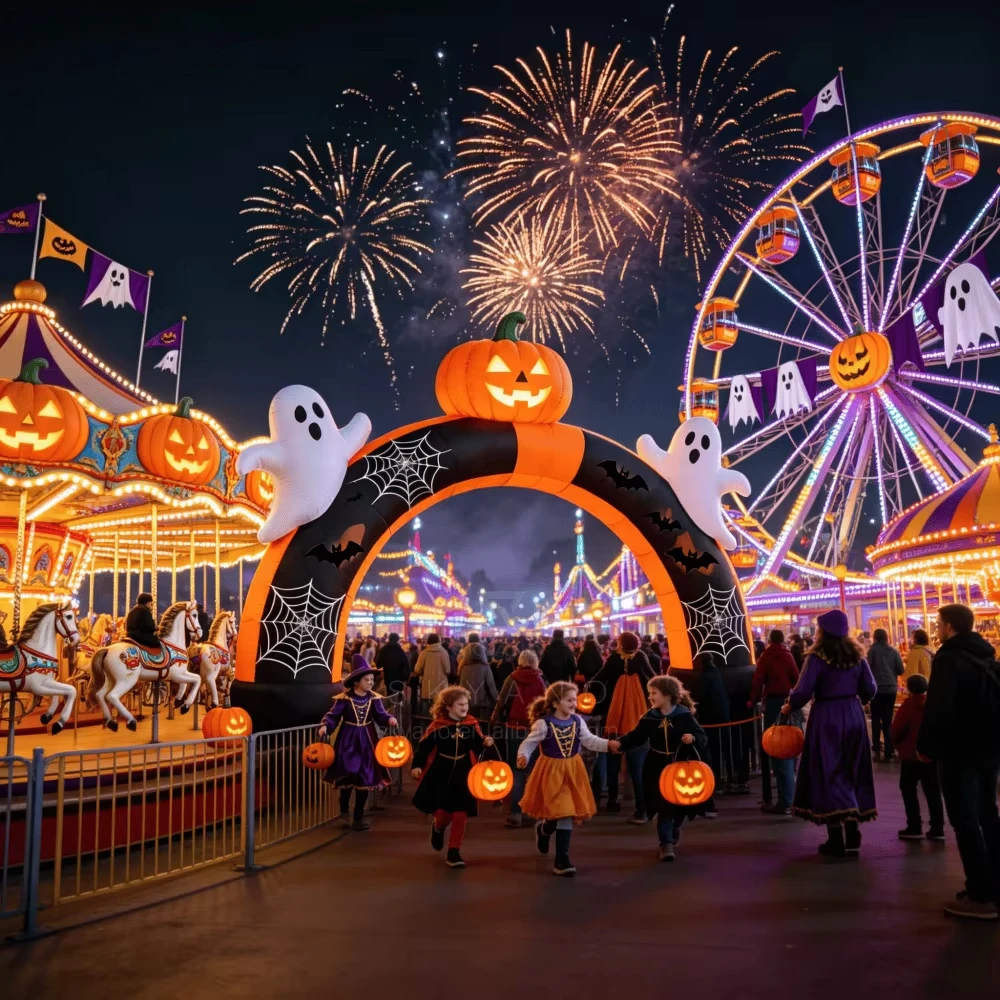 Inflatable Halloween Pumpkin Arch Halloween Party Decoration Stage Performance Arch