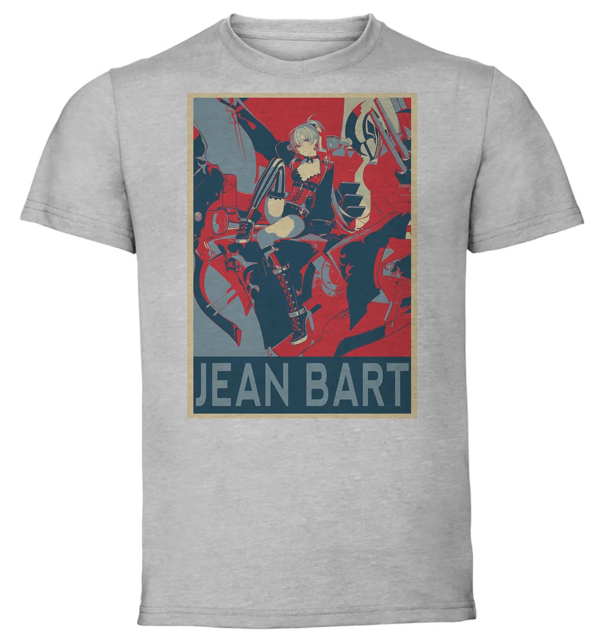 T-Shirt Unisex Grey Propaganda Azur Lane Jean Bart