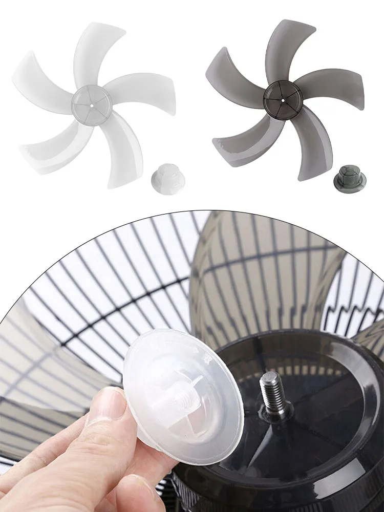 

1pc PP Plastic Fan Blade Five-leaf Blade Low Noise High Temperature Resistance Fans Blade Holder/desk Fanning Accessories