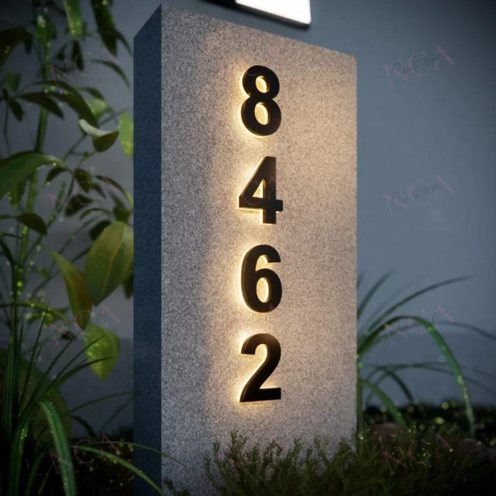House Numbers Address Number in Vertical and Horizontal Mode | Address Plaques for Outside | Address Signs Modern House Numbers