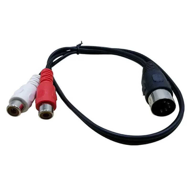 Din 5 Pin Male to 2 RCA Female Professional Grade Audio Cable for Bang & Olufsen, Naim, Quad.Stereo Systems