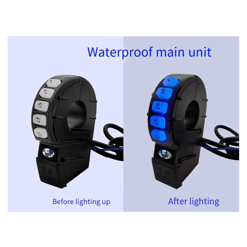 

Wristband Controlled 12V Bluetooth Motorcycle Subwoofer, Waterproof And Car Mountable, With Phone Answering Functionality
