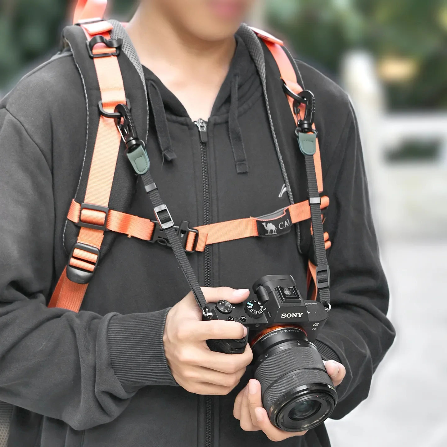 Pressure Reducing DSLR Adapter Backpack Strap Suitable for Canon Nikon Sony Fuji Mirrorless Quick Release Strap