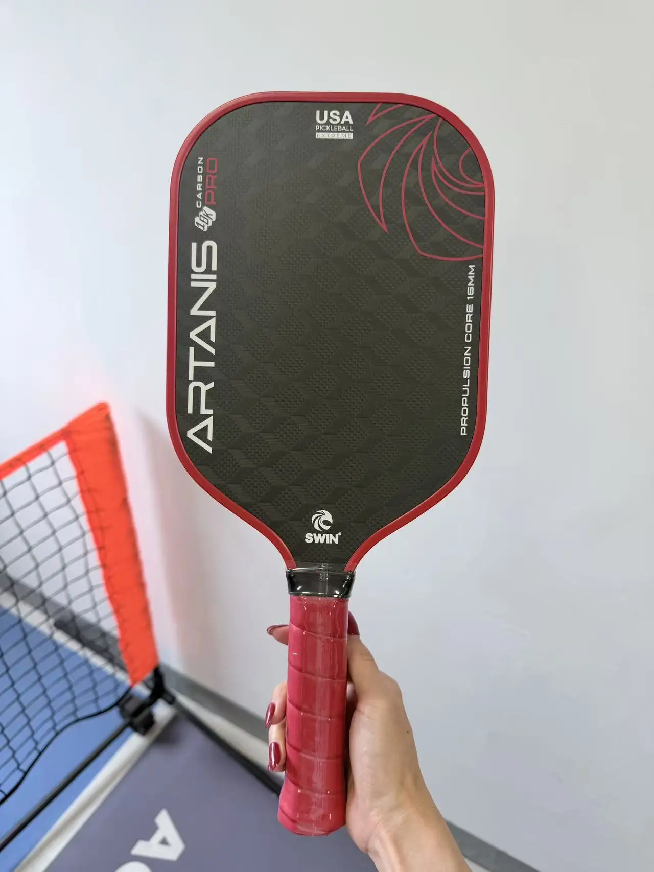 Professional Pickleball Paddle 18K Carbon Fiber 3D Rough Texture Surface 16mm Propulsion Core USA Pickleball Approved Racquet