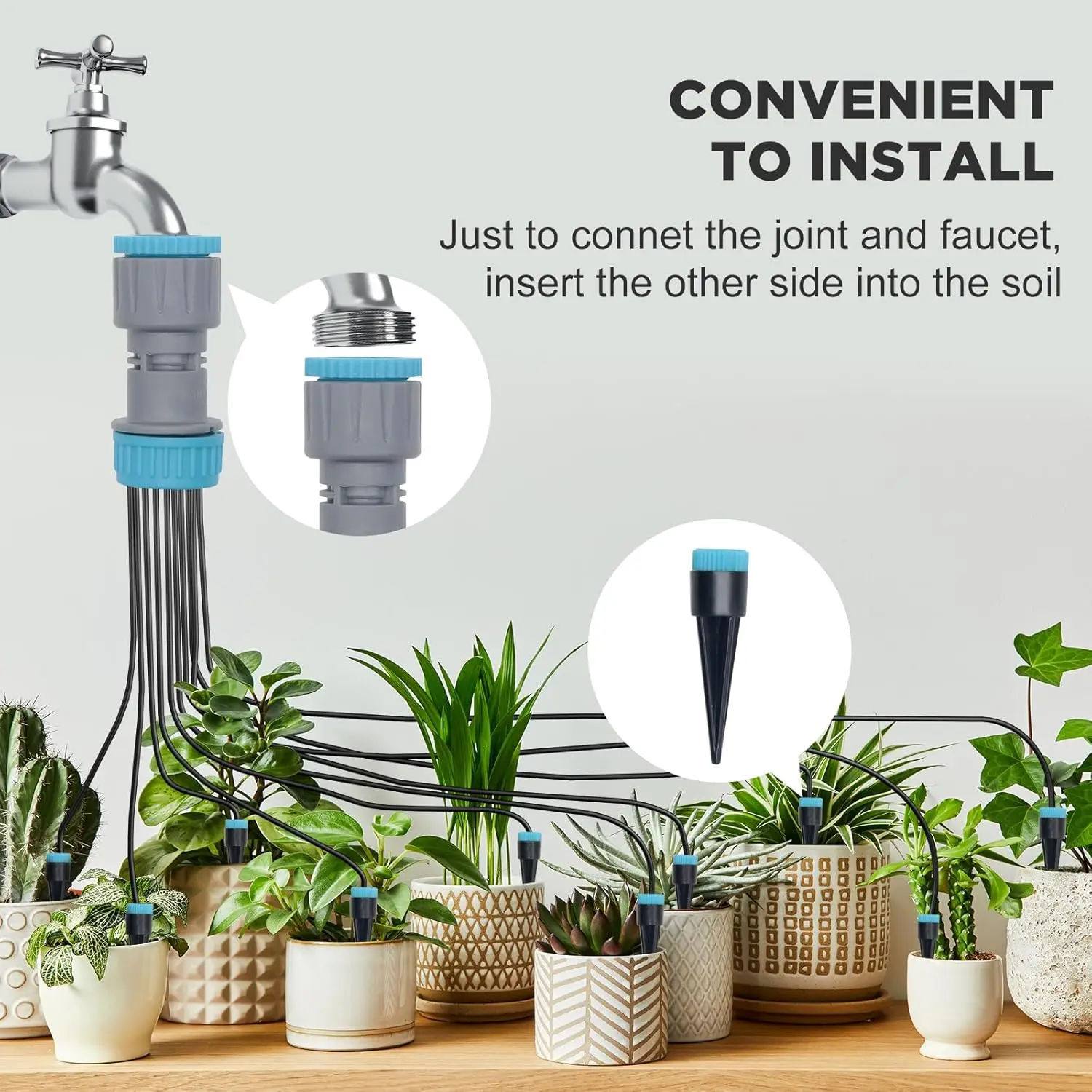 

1 компл. автоматический полив растений капельная стрела комплект для орошения садовый цветочный горшок самополивающее устройство капельница система