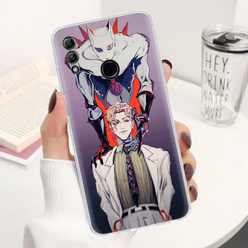 Anime JoJo Killer Queen Coque Phone Case For Huawei Honor 8A 8S 8X 9X 10 Lite 9 20 Pro Y5 Y6 Y7 Y9S P Smart Z 2019 2021 Soft Cov