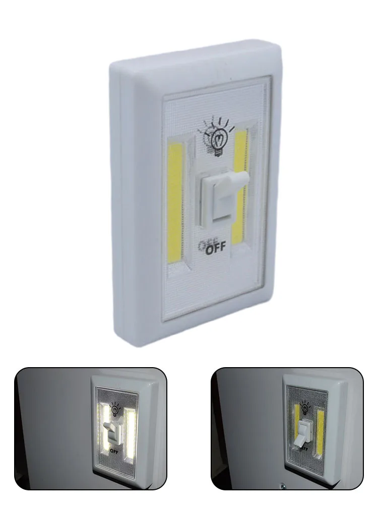 COB Switch Night Light Battery Operated LED Wall Lamp Wireless Closet Under Cabinet Lights For Kitchen Room Stairs