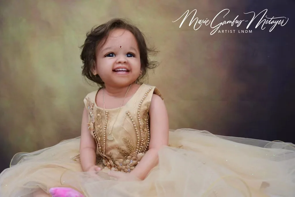 Disponibile 32 '' India Style Girl Reborn Baby Doll Shanti non verniciato Kit Tolddler Parte fai da te con corpo in tessuto