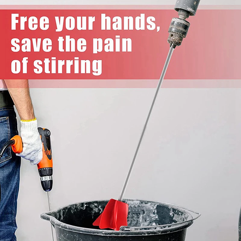 Hex Shaft Plaster Paint Mixing Paddle, 1PC Electric Drill Mortar Tool for Mud Grouting