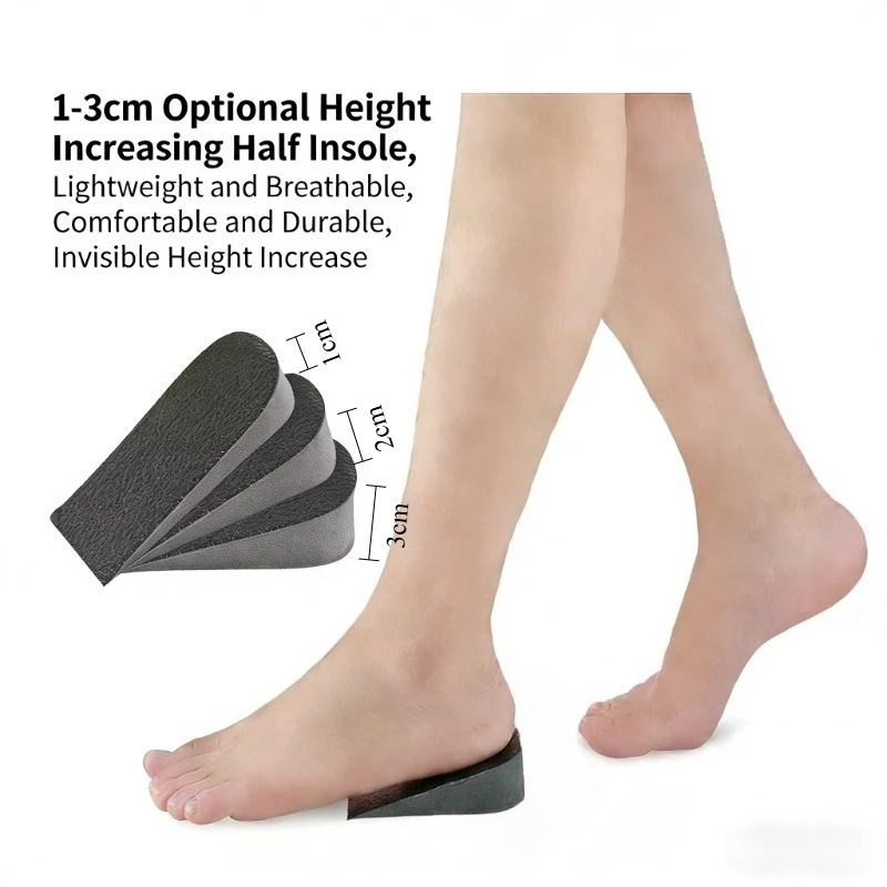 

Стельки, увеличивающие рост для мужчин и женщин. Удобные и невидимые противоскользящие подушечки для подъема пятки. Аксессуары для обуви. Вставки. Полустелька.