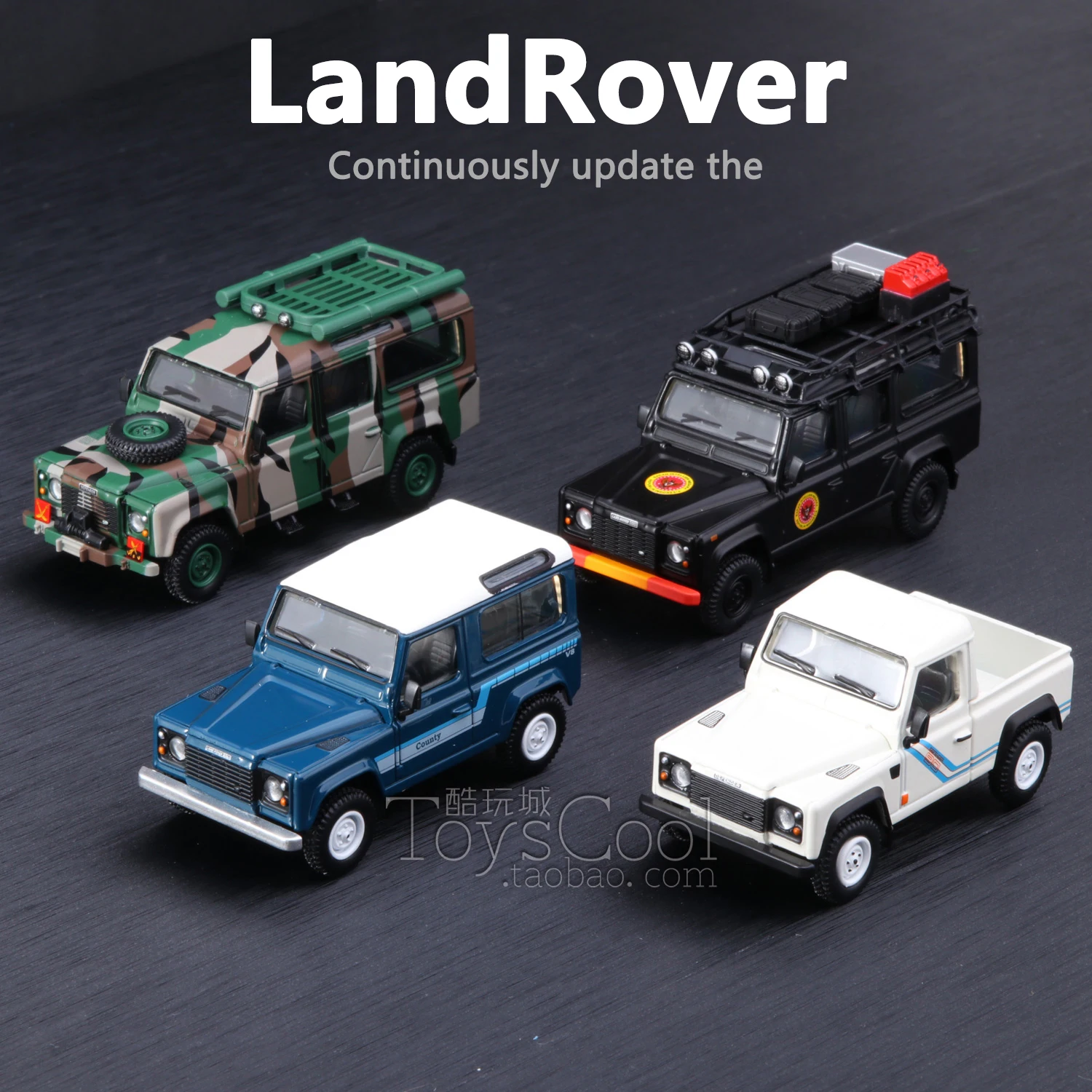 

Land Rover Collection MINIGT 1:64 Land Rover Defender 90 County Wagon Stratos Alloy Car Model Boy Toy MGT Cross-country Car