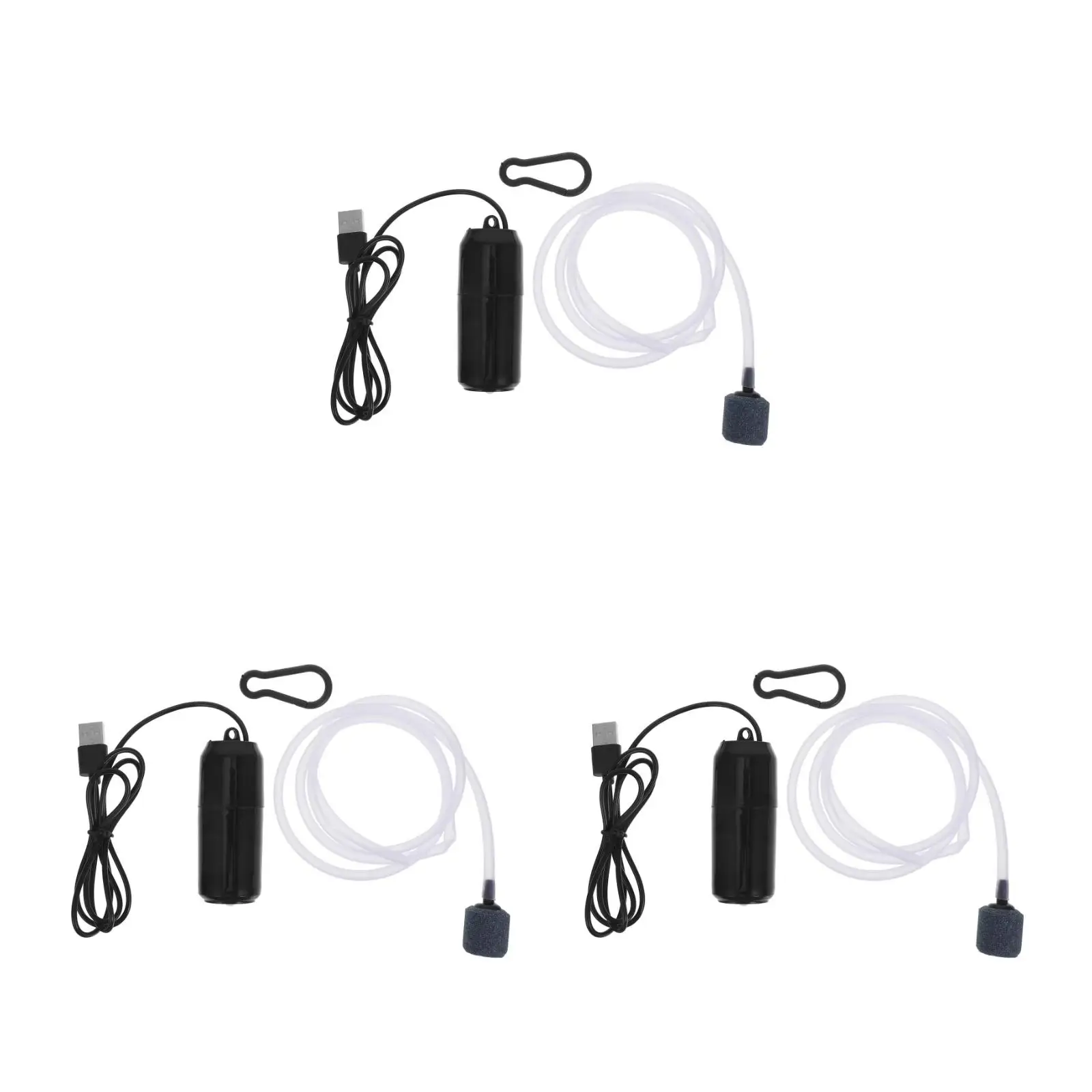 

3pcs 3 Sets Oxygen Pump Aquarium Air Kit Bubbler for Fish Tank Mini Aerator Aerators