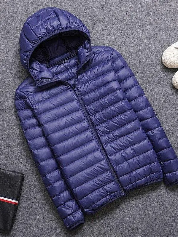 

Мужская зимняя куртка из высококачественного легкого хлопка, новая, повседневная, с капюшоном, модная, теплая, длинная, с воротником-стойкой