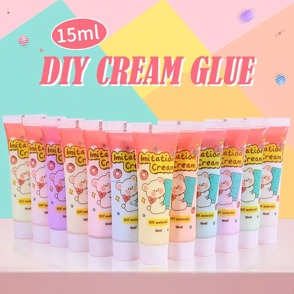 Diy Imitation Cream Glue Homemade Mobile Phone Hairpin Card Glues Accessories Craft Material Clay 15ml Cream Resin C6l0