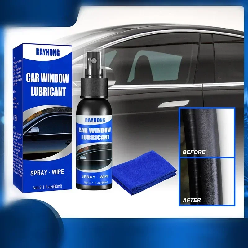 60ml Window Lubricant Rubber Door Rubber Strip Car Softening Maintenance Eliminates Noise Universal Car Products