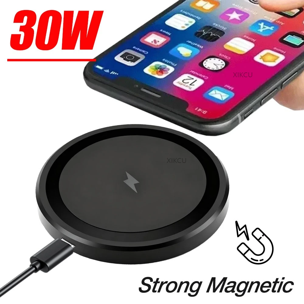 Magnetic 30W Wireless Charger Phone Pad For Magsafe iPhone 17 16 15 14 13 12 Pro Max Airpods 4 Pro M