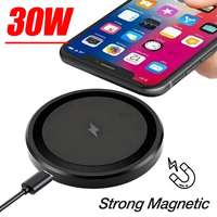 Magnetic 30W Wireless Charger Phone Pad For Magsafe iPhone 17 16 15 14 13 12 Pro Max Airpods 4 Pro Magnet Fast Charging Station